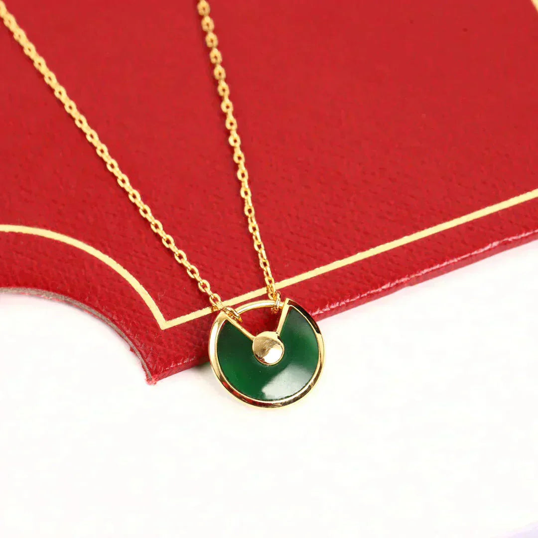 Mysitc AMULETTE GOLD MALACHITE NECKLACE