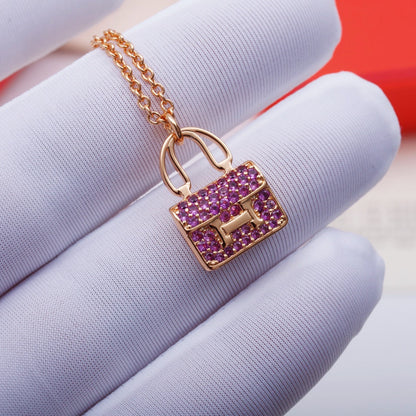 Mysitc CONSTANCE PEDANT PURPLE DIAMOND NECKLACE