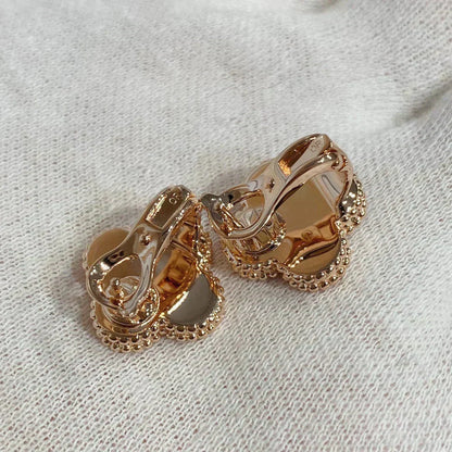 Mysitc CLOVER MEDIUM 1 MOTIFS CARNELIAN  DIAMOND earrings