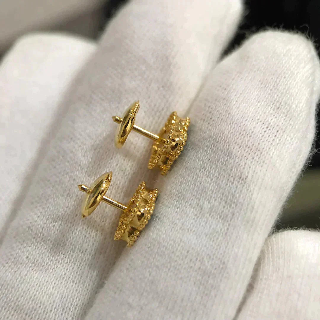 Mysitc CLOVER MINI 9.5MM MALACHITE  EARRINGS
