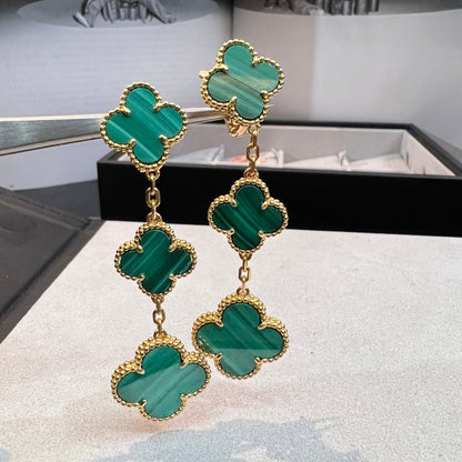 Mysitc CLOVER MALACHITE 3 MOTIFS GOLD