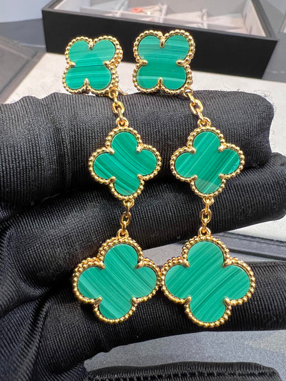 Mysitc CLOVER MALACHITE 3 MOTIFS GOLD