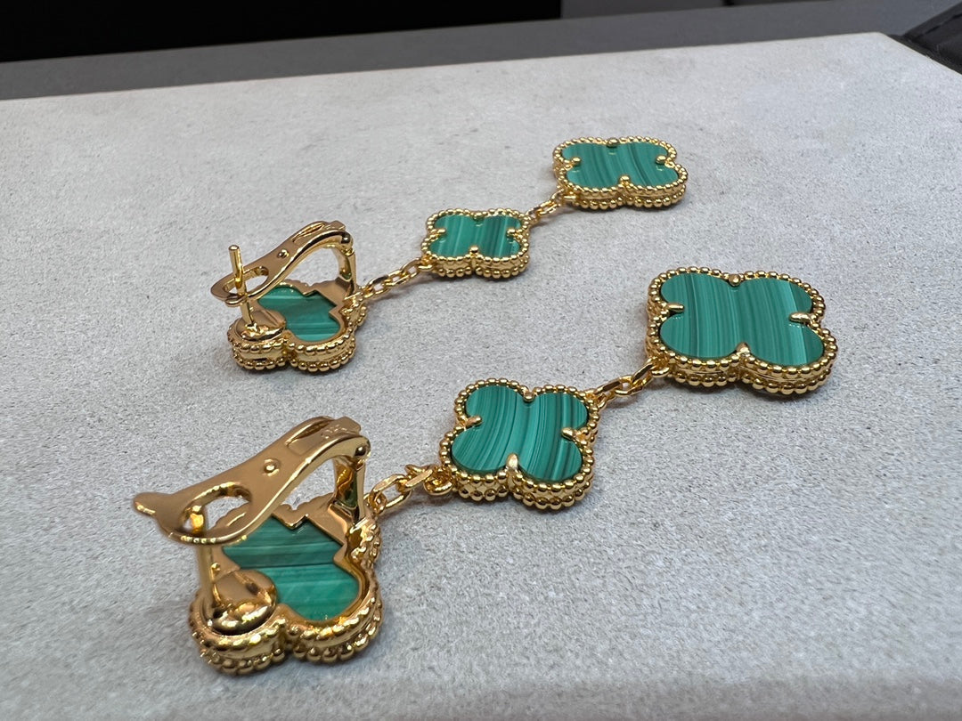 Mysitc CLOVER MALACHITE 3 MOTIFS GOLD