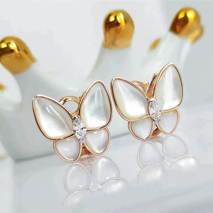 Mysitc BUTTERFLY MOP DIAMOND EARRINGS