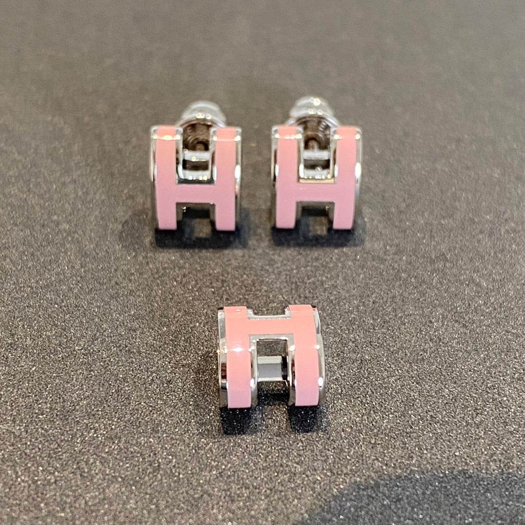 Mysitc MINI POP H SILVER EARRINGS PINK