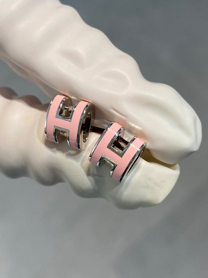 Mysitc MINI POP H SILVER EARRINGS PINK