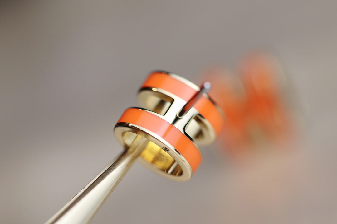 Mysitc MINI POP H EARRINGS ORANGE