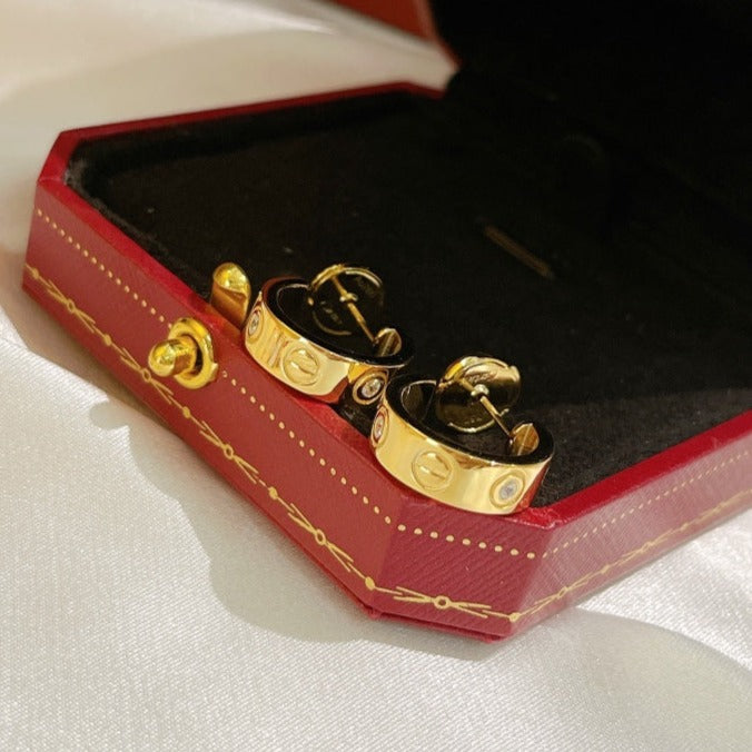 Mysitc LOVE EARRINGS 5.7MM 2 DIAMONDS