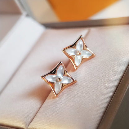 Mysitc STAR MOP PINK GOLD EARRINGS