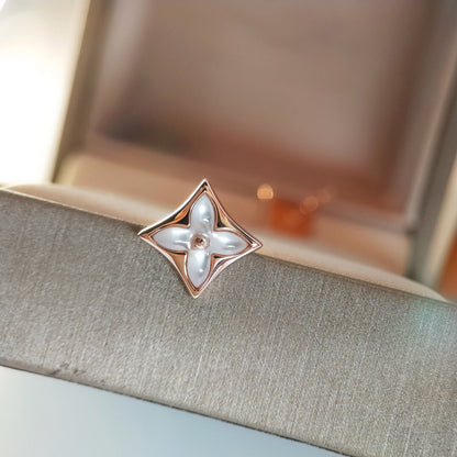 Mysitc STAR MOP PINK GOLD EARRINGS
