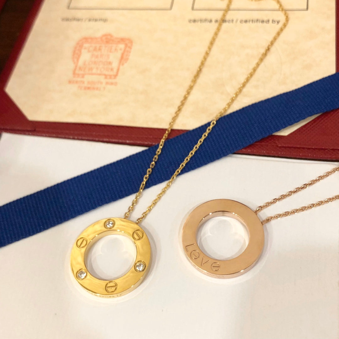 Mysitc LOVE NECKLACE 16MM 3 DIAMONDS