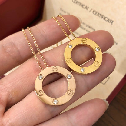 Mysitc LOVE NECKLACE 16MM 3 DIAMONDS