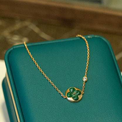 Mysitc SUN MALACHITE 1 DIAMOND PINK GOLD BRACELET