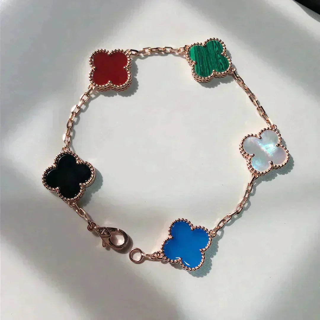 [Mysitc ]New CLOVER 5 MOTIFS MULTICOLOR BRACELET