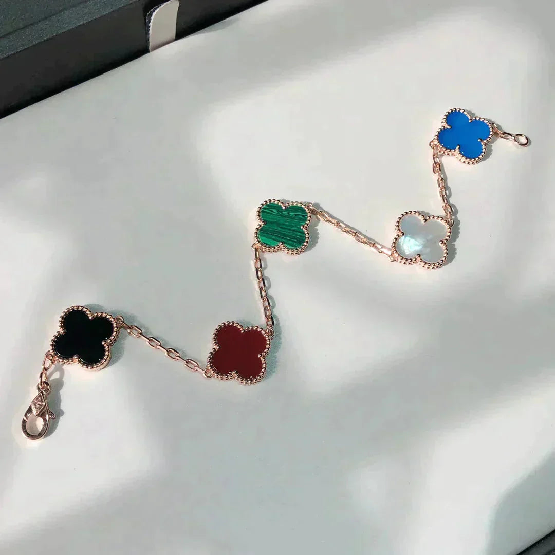 [Mysitc ]New CLOVER 5 MOTIFS MULTICOLOR BRACELET