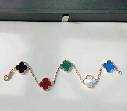 [Mysitc ]New CLOVER 5 MOTIFS MULTICOLOR BRACELET