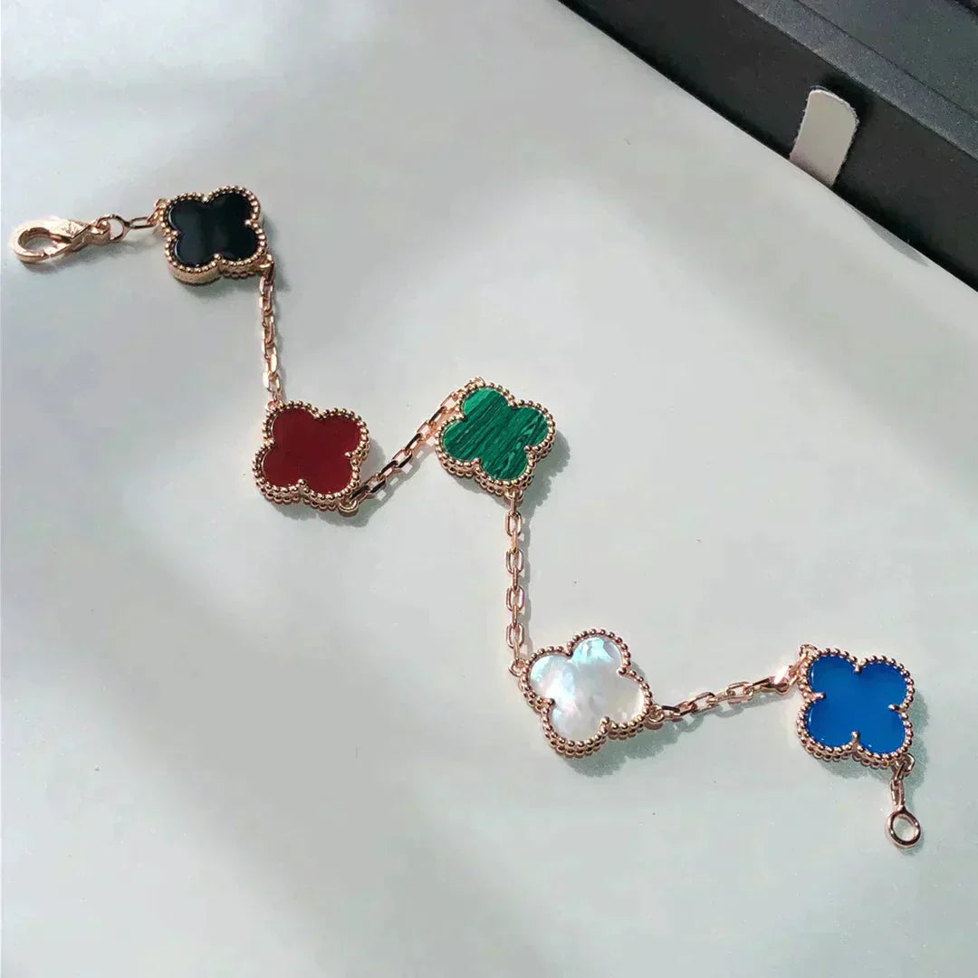 [Mysitc ]New CLOVER 5 MOTIFS MULTICOLOR BRACELET