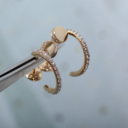 Mystic JUSTE OHRRINGE 12.75MM ROSÉGOLD DIAMANT