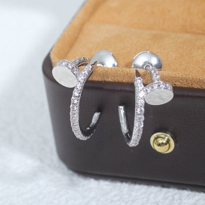 Mysitc JUSTE EARRINGS 12.75MM SILVER DIAMOND