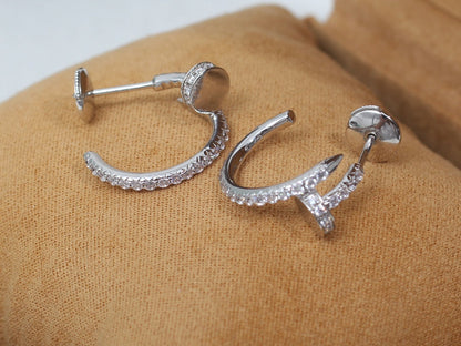 Mysitc JUSTE EARRINGS 12.75MM SILVER DIAMOND