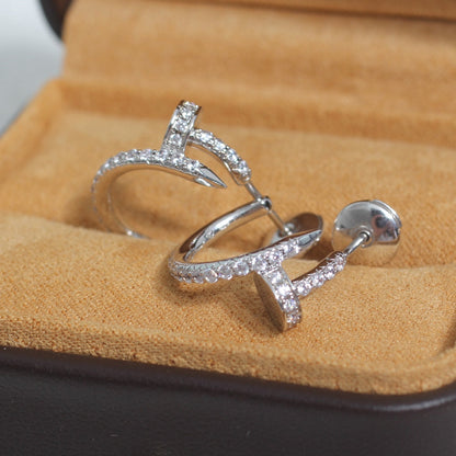 Mysitc JUSTE EARRINGS 12.75MM SILVER DIAMOND
