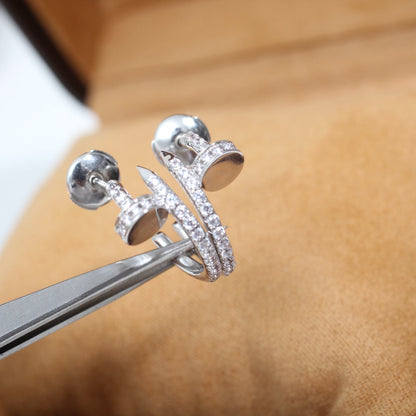 Mysitc JUSTE EARRINGS 12.75MM SILVER DIAMOND