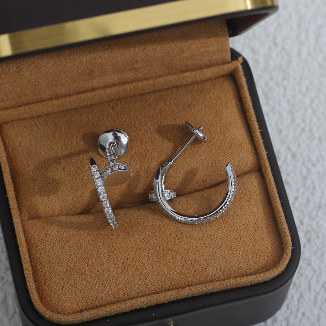 Mysitc JUSTE EARRINGS 12.75MM SILVER DIAMOND