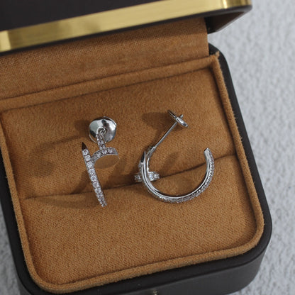 Mysitc JUSTE EARRINGS 12.75MM SILVER DIAMOND
