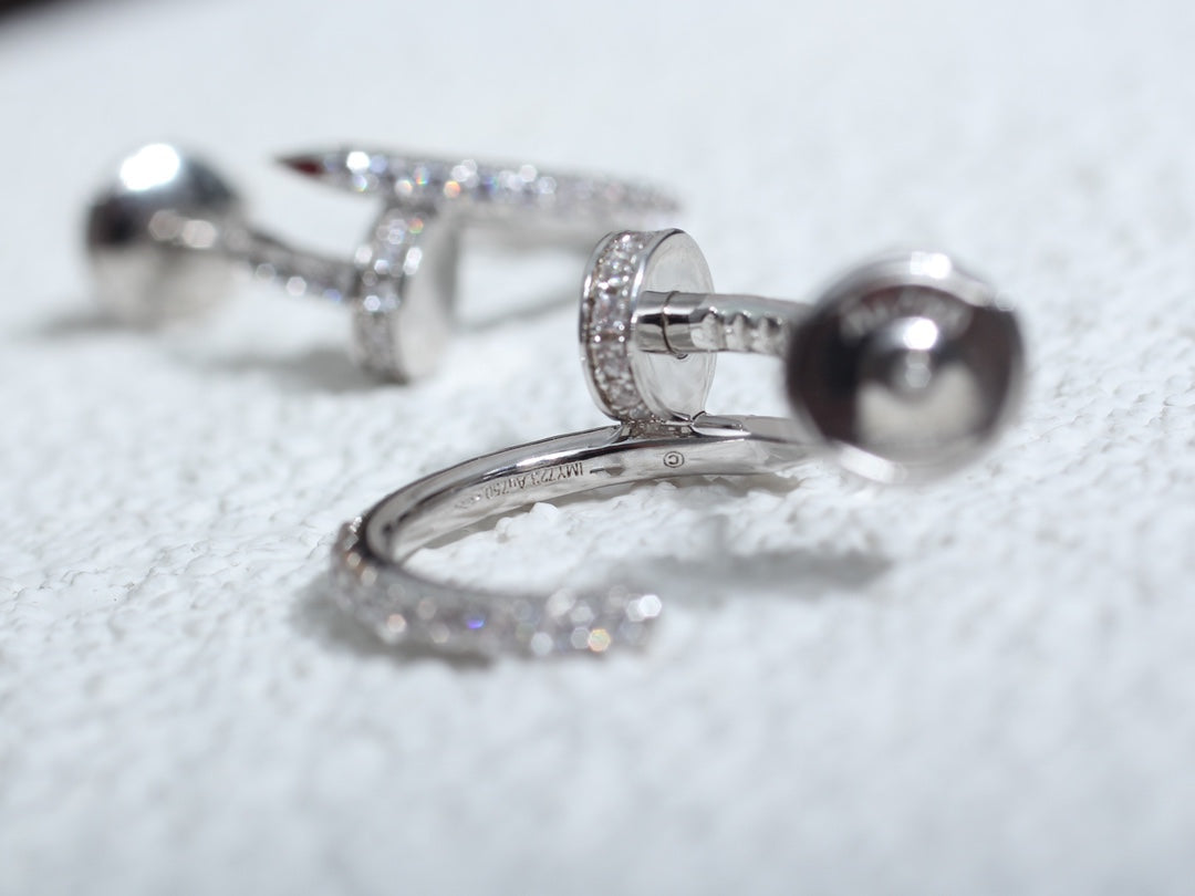 Mysitc JUSTE EARRINGS 12.75MM SILVER DIAMOND