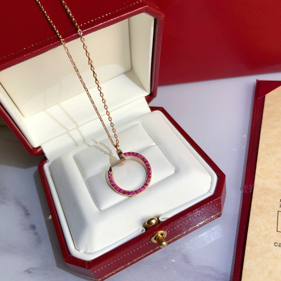 Mysitc JUSTE NECKLACE GOLD RED DIAMONDS