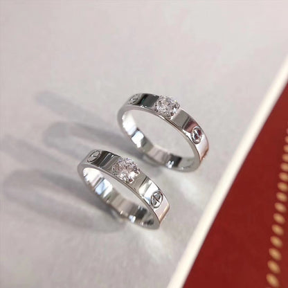 Mystischer LIEBESRING 3.6MM 1 GROSSER DIAMANT