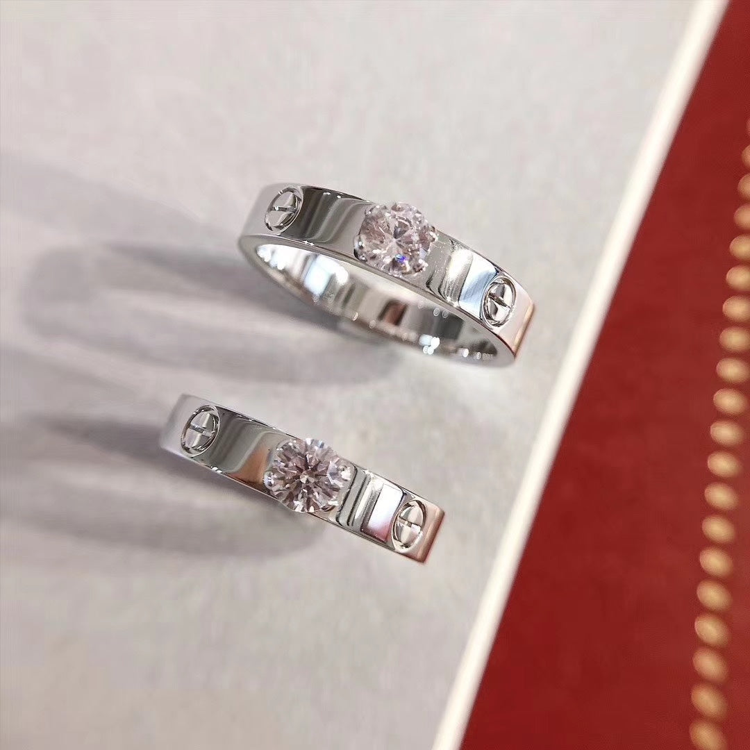 Mystischer LIEBESRING 3.6MM 1 GROSSER DIAMANT