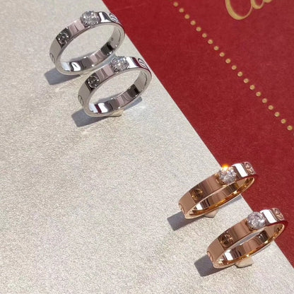 Mystischer LIEBESRING 3.6MM 1 GROSSER DIAMANT