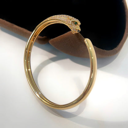 Mystisches PANTHERE GOLD DIAMANT OFFENER ARMBAND