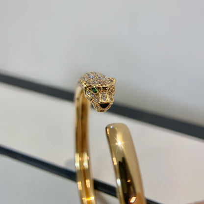 Mystisches PANTHERE GOLD DIAMANT OFFENER ARMBAND