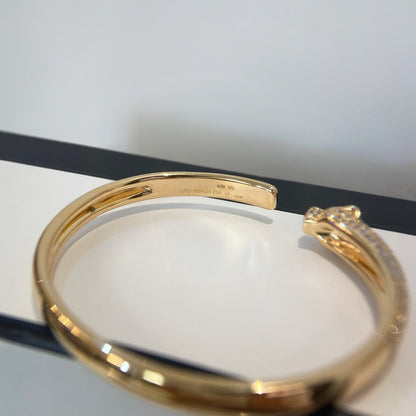 Mystisches PANTHERE GOLD DIAMANT OFFENER ARMBAND