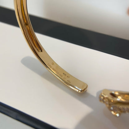 Mystisches PANTHERE GOLD DIAMANT OFFENER ARMBAND