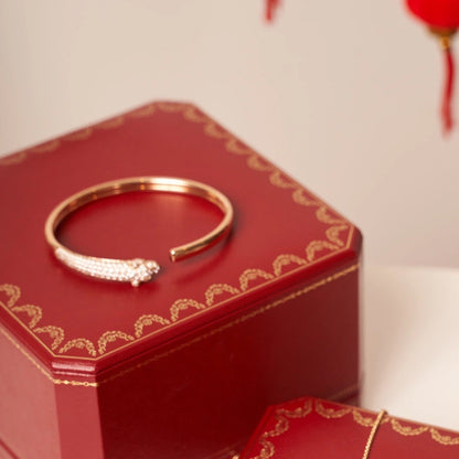 Mystic PANTHERE ROSÉGOLD DIAMANT OFFENER ARMREIF