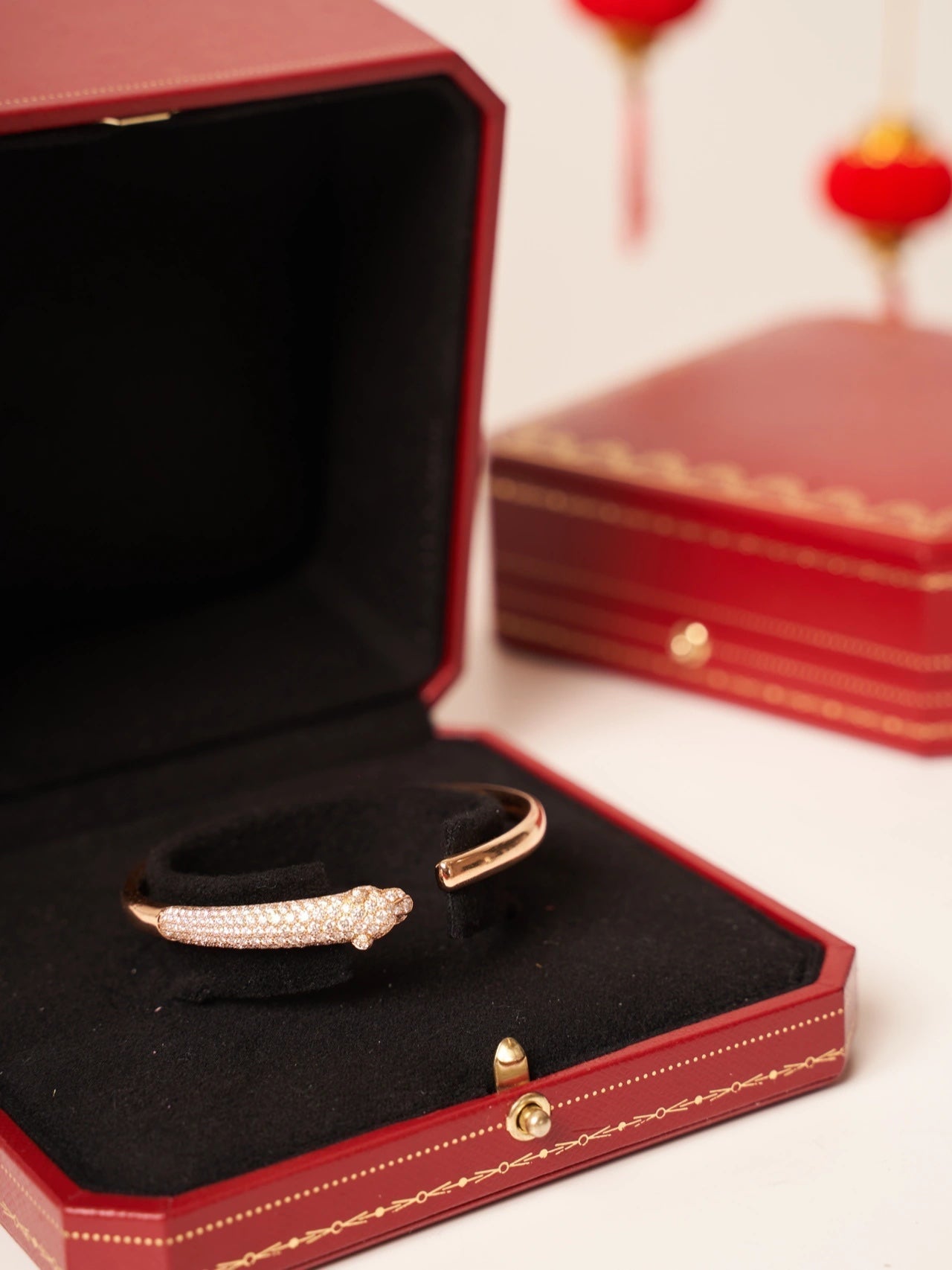 Mystic PANTHERE ROSÉGOLD DIAMANT OFFENER ARMREIF