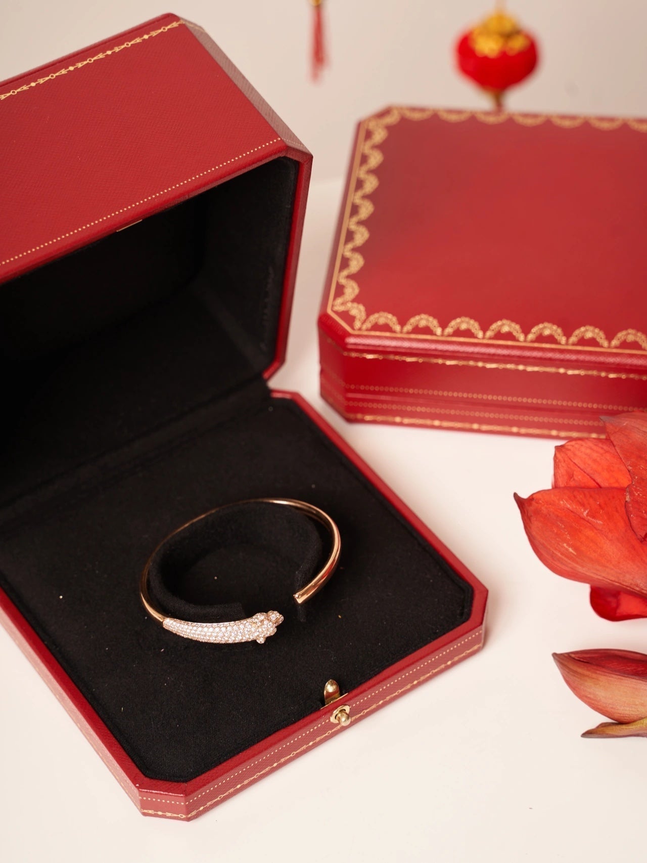Mystic PANTHERE ROSÉGOLD DIAMANT OFFENER ARMREIF