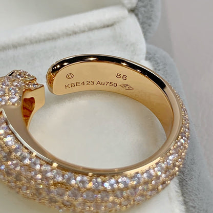 Mystic PANTHERE PINK GOLD DIAMOND RING