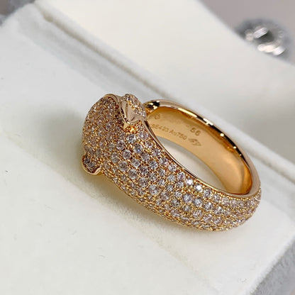 Mystic PANTHERE PINK GOLD DIAMOND RING