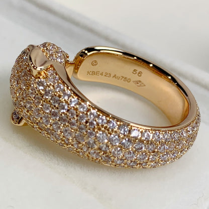 Mystic PANTHERE PINK GOLD DIAMOND RING