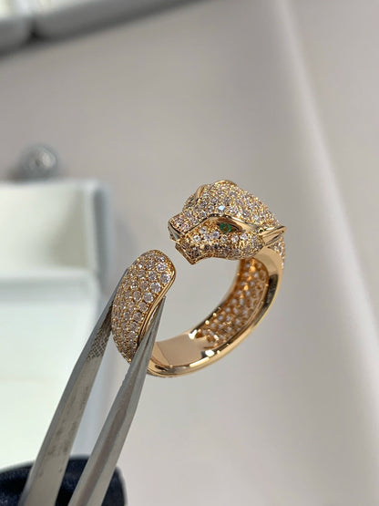 Mystic PANTHERE PINK GOLD DIAMOND RING