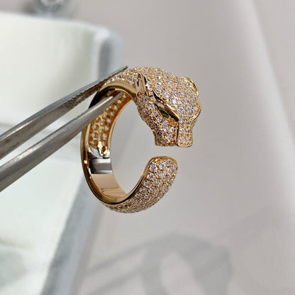 Mystic PANTHERE PINK GOLD DIAMOND RING