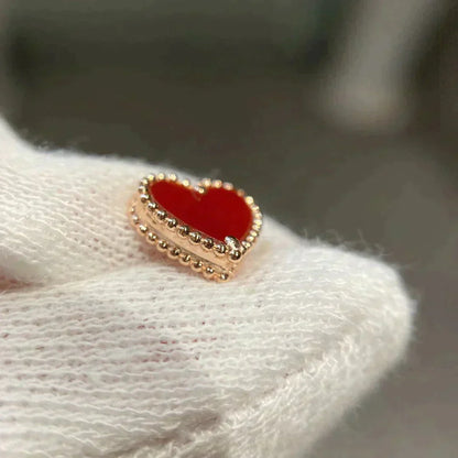 Mysitc HEART CARNELIAN STUD EARRINGS