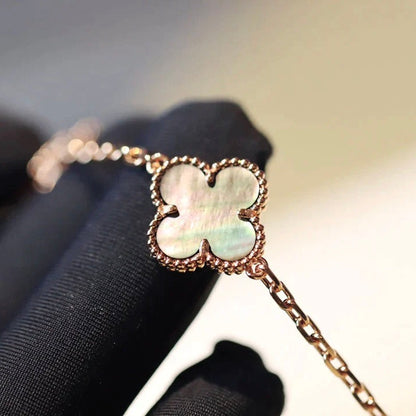 Mysitc CLOVER 20 MOTIFS DARK MOP DIAMOND  NECKLACE