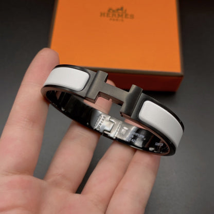 Mysitc H BRACELET 12MM BLACK WHITE CERAMIC