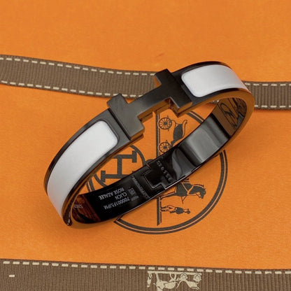 Mysitc H BRACELET 12MM BLACK WHITE CERAMIC