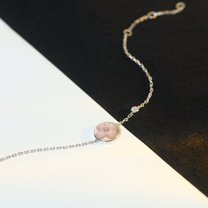 Mysitc SUN MOTIF PINK MOP SILVER BRACELET